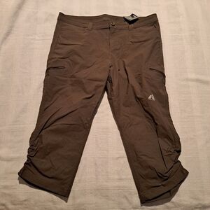 Eddie Bauer women's size 14 First Accent WR Guide Capri Slatgreen style 0794 NWT